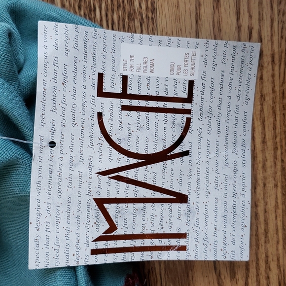 (2X) NWT Image Stretchy Floral Embroidered Collar Casual Shirt Comfortable Soft - Picture 5 of 9